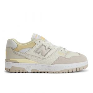 New Balance Men's 550 in White/Beige/Yellow/Orange Leather