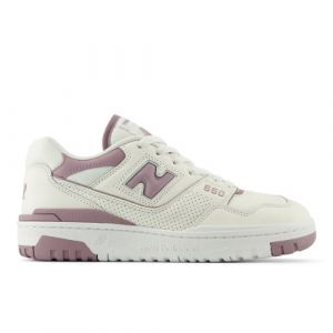 New Balance Women's BBW550 in White/Purple Leather