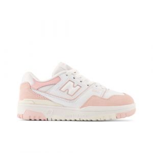 New Balance Kids' 550 in White/Pink Synthetic