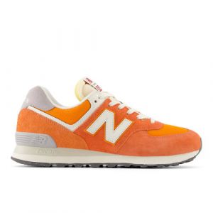 New Balance Unisex 574 in Red/White Suede/Mesh