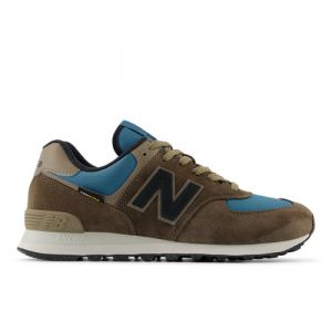 New Balance Unisex 574 in Brown/Blue/Black Leather