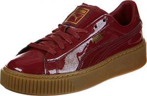 Puma Basket Platform Patent Women's Sneaker Red