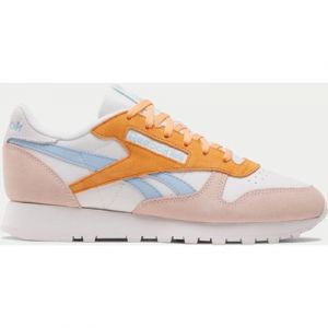 Reebok Women's Classic Leather Trainers - Chalk/Washed Clay/Soft Blue - UK 7.5 - White