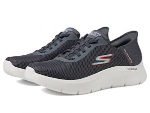 Skechers Mens Slip Ins: Go Walk Flex Hands Up Runners Grey 8 (42)