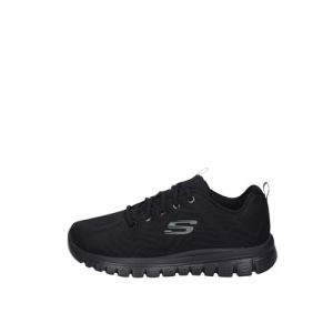 Skechers Sport Graceful Get Connected Women's Sneaker 7.5 C/D US Black-Black