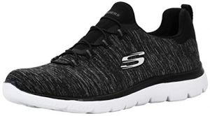 Skechers Women's Summits-Quick Getaway Black/White Sneaker 10 W US