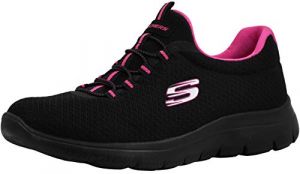 Skechers Women's Summits Black/Fuchsia Sneaker 9.5 M US