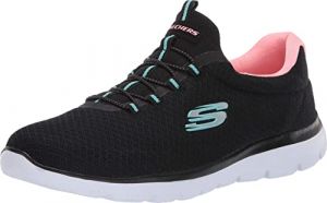 Skechers Women's Summits Sneaker Black Pink