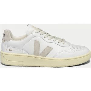 VEJA Women's V-90 Leather Trainers - White Natural -  Size: UK 8