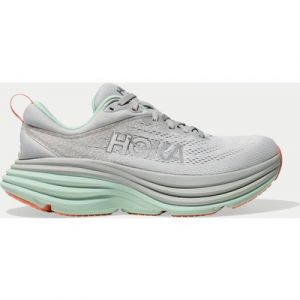 HOKA Women's Bondi 8 Training Shoes - Stardust/Aqua Breeze - UK 7.5 - Grey