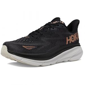 Hoka Clifton 9 Woman Running Shoes Black Gold