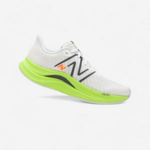 Women's New Balance Fuelcell Propel V4 Running Shoes - White And Neon Green