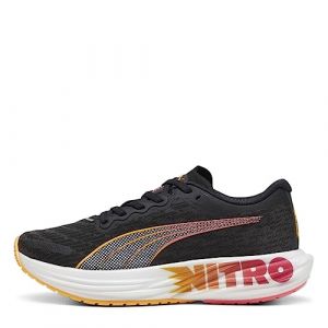 Puma Womens Deviate Nitro 2 Running Shoes Black/Sunset 6 (39)