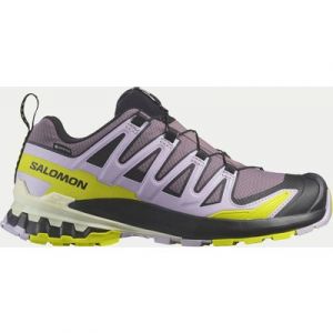 Salomon Women's XA Pro 3D V9 Gore-Tex Trail Shoes - Moonscape/Orchid Petal/Sulphur Spring - UK 8 - Purple