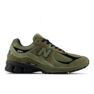 New Balance Men's 2002R in Green/Black Suede/Mesh