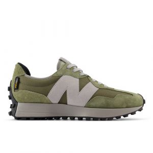 New Balance Unisex 327 in Green Suede/Mesh