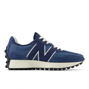 New Balance Women's 327 in Blue/Beige Suede/Mesh