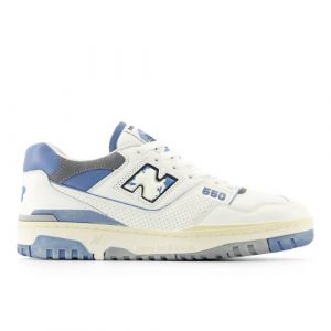 New Balance Unisex 550 in White/Blue/Beige Leather