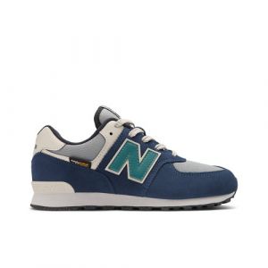 New Balance Kids' 574 in Blue/Grey Leather