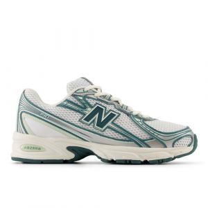 New Balance Unisex 740 in White/Green/Grey Synthetic