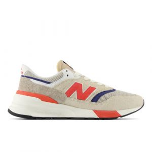 New Balance Unisex 997R in Beige/Red Suede/Mesh