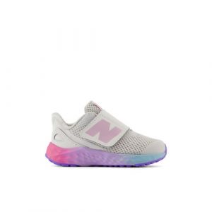 New Balance Kids' Fresh Foam Arishi v4 Hook and Loop in Grey/Pink/Purple Synthetic