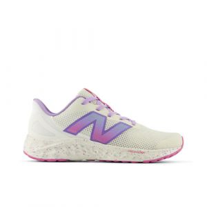 New Balance Kids' Fresh Foam Arishi v4 in White/Purple/Pink Synthetic