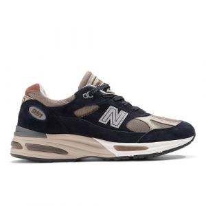 New Balance Unisex Made in UK 991v2 in Blue/Brown/Red Suede/Mesh