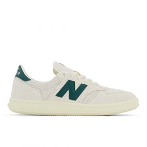 New Balance Men's T500 in White/Green/Beige Leather