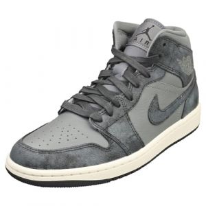 NIKE AIR Jordan 1 MID SE Womens Fashion Trainers in Smoke Grey - 8 UK