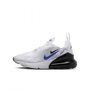 NIKE Air Max 270 GS Great School Fashion Trainers Sneakers Shoes FD0691 (White/Black-Hyper Royal-Summit White 100) Size UK4 (EU36.5)