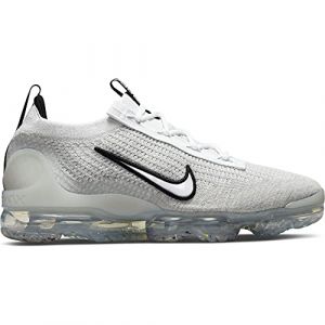 NIKE Air Vapormax 2021 FK Men's Trainers Sneakers Shoes DH4084 (White/Black/Metallic Silver/White 100) UK14 (EU49.5)