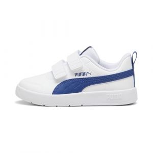 PUMA Courtflex V3 Sneakers Trainers Kids Unisex - PUMA White-Clyde Royal - Kids Size UK 2