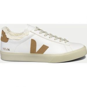 VEJA Women's Campo Fured Leather Trainers - White Desert -  Size: UK 8