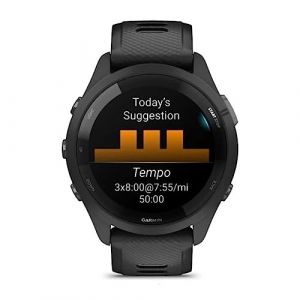 Garmin Forerunner 265 Running Smartwatch - Black and Powder Gray