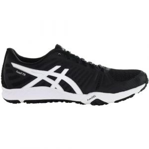 ASICS FuzeX Black Textile Womens Lace Up Trainers S663N 9001