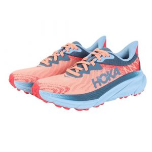 Hoka One One Womens Challenger ATR 7 Textile Papaya Real Teal Trainers 5.5 UK