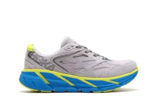 Hoka Clifton L Suede Trainers - Grey - UK 10.5