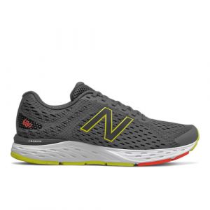 New Balance Men's 680v6 in Grey/Black/Yellow Synthetic