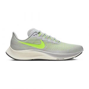 NIKE Air Zoom Pegasus 37 Men Running Trainers Sneakers Shoes BQ9646 (Grey Fog/Volt/Smoke Grey/Sail 003)