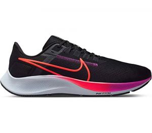 NIKE Air Zoom Pegasus 38 Men's Trainers Sneakers Training Shoes CW7356 (Black/Flash Crimson-Off Noir 011) UK9.5 (EU44.5)