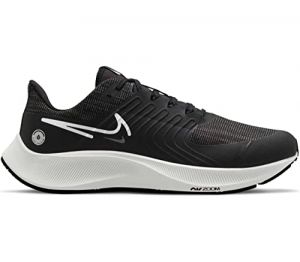 NIKE Air Zoom Pegasus 38 Shield Men's Running Trainers Sneakers Shoes DC4073 (Black/Platinum Tint-DK Smoke Grey 001)