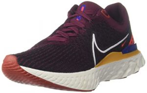 NIKE React Infinity Run Flyknit 3 Men's Running Trainers Sneakers Shoes DH5392 (Dark Beetroot/White-University Gold 600) UK8.5 (EU43)