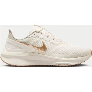 Nike Women's Structure 25 Road Running Shoes - Phantom/White/Gum Light Brown/Metallic Gold -  Size: UK 6.5