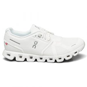 On Womens Cloud 5 Textile Synthetic Undyed White White Trainers 8.5 UK