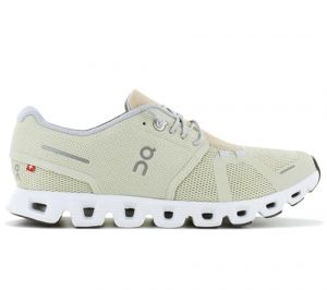 ON Womens Cloud 5 Textile Synthetic Haze Sand Trainers 4 UK