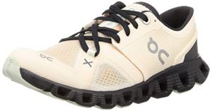 On Womens Cloud X 3 Textile Synthetic Fawn Magnet Trainers 4 UK