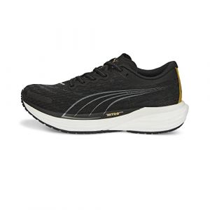 PUMA Womens Deviate Nitro 2 Running Shoes Black Team Gold 4