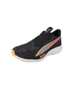 PUMA Mens Nitro 3 Psychedelic Rush Road Running Shoes Black/Sunset 8 (42)