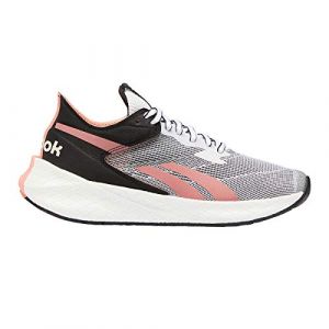 Reebok Women's Floatride Energy Symmetros Running Shoe - Color: White/Core Black/Twisted Coral - Size: 7.5 - Width: Regular